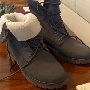 Gray Timberland Boots